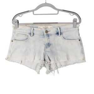 Y2K Abercrombie Fitch Denim Shorts 4 Shortie Bleach Wash Cutoff Low Rise Pocket